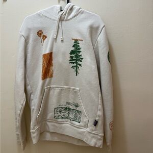Patagonia White Hoodie with Graphics